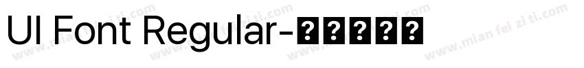 UI Font Regular字体转换